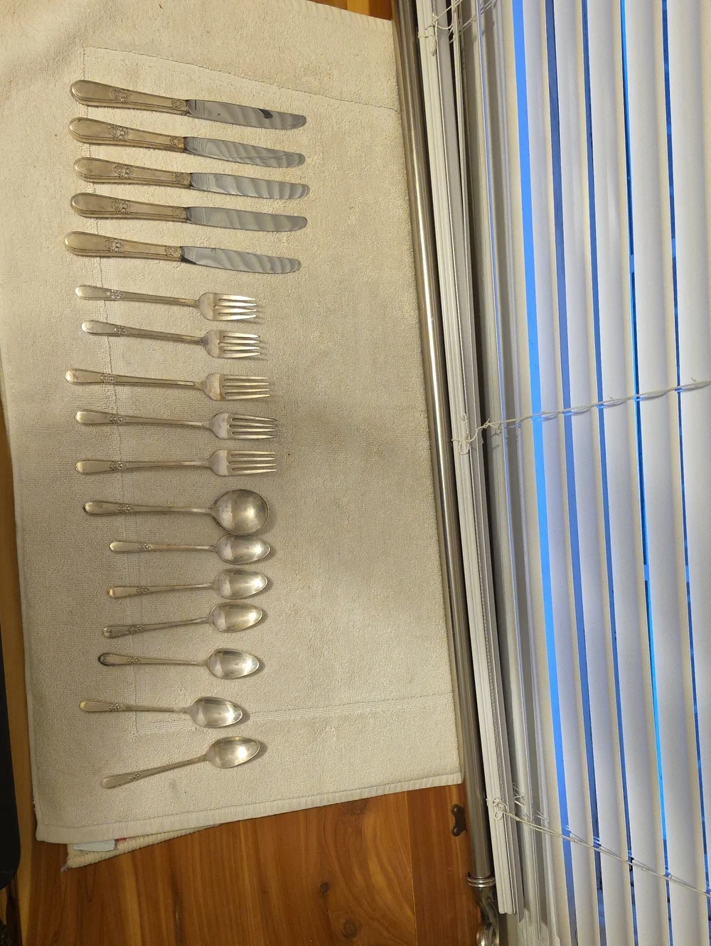 Vintage Rogers Bros Adoration Silver Flatware Cutlery Set - 17 Pieces